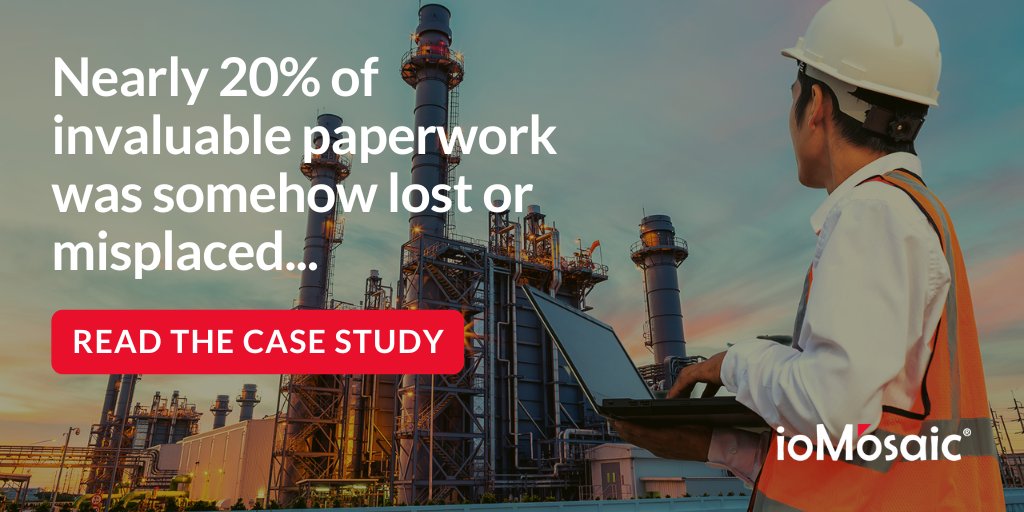 ioMosaic's tweet image. Ever lost copies of Management of Change (MOC) orders? Learn how ioMosaic solved a client’s PSM data issues across all their facilities. bit.ly/3kpZxG4
#ManagementofChange #ChemicalSafety #ProcessSafetySoftware