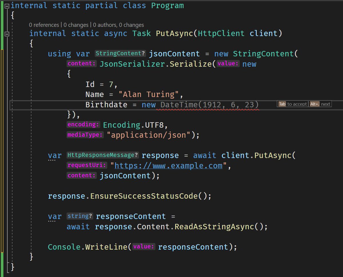 davidpine7's tweet image. 🤓 Yes, that is correct — thank you very much, @github copilot!

#githubcopilot #aipairprogrammer #csharp #dotnet