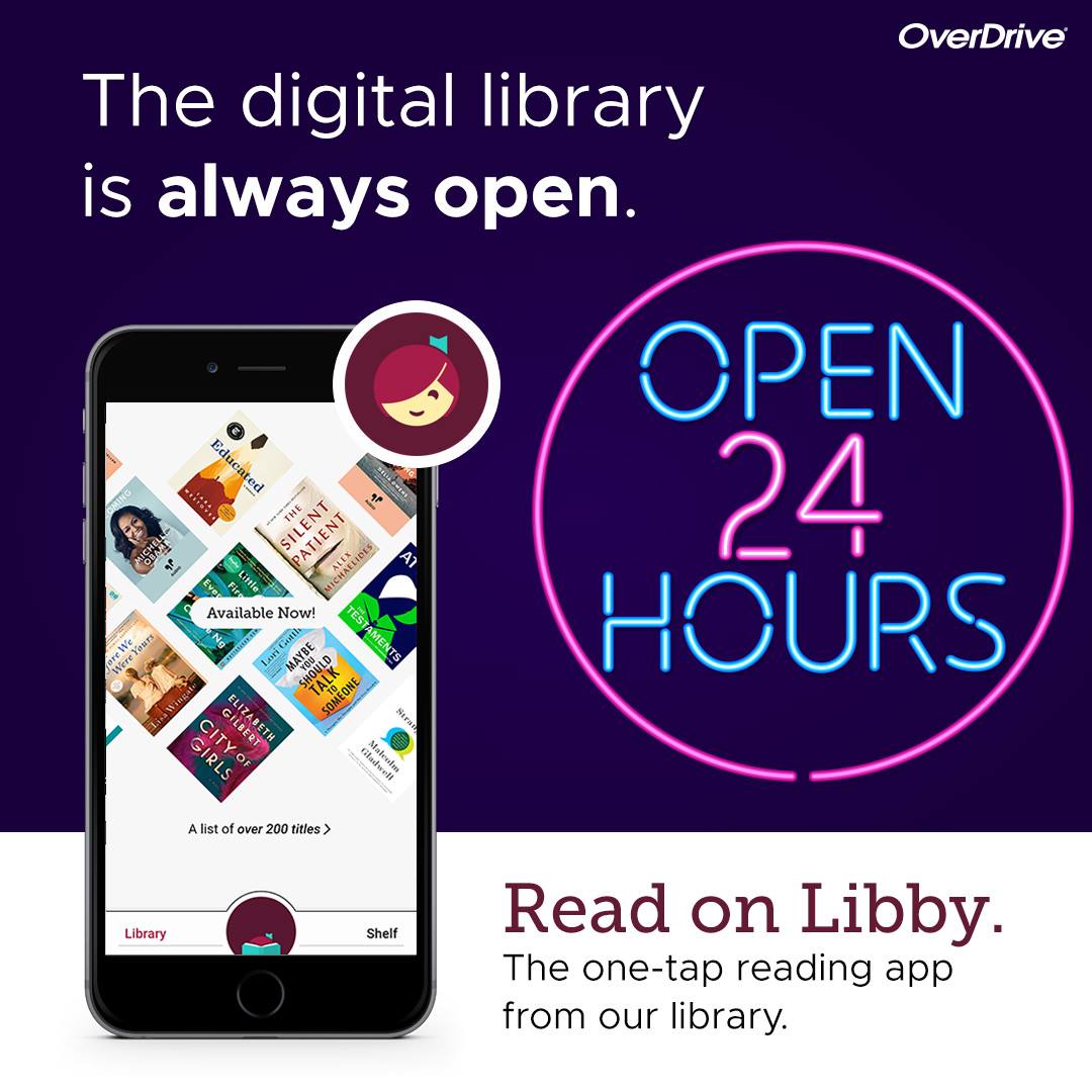 KernCntyLibrary's tweet photo. Discover new reads with Libby on your Android, Windows, or Apple devices as well as eReaders, Kindles, Kobo, and Nook. Or watch a movie with Hoopla on your Alexa, Android, Apple TV, Fire TV, or Roku. All FREE with your #KernLibrary card! https://t.co/gyWt6Oql8R