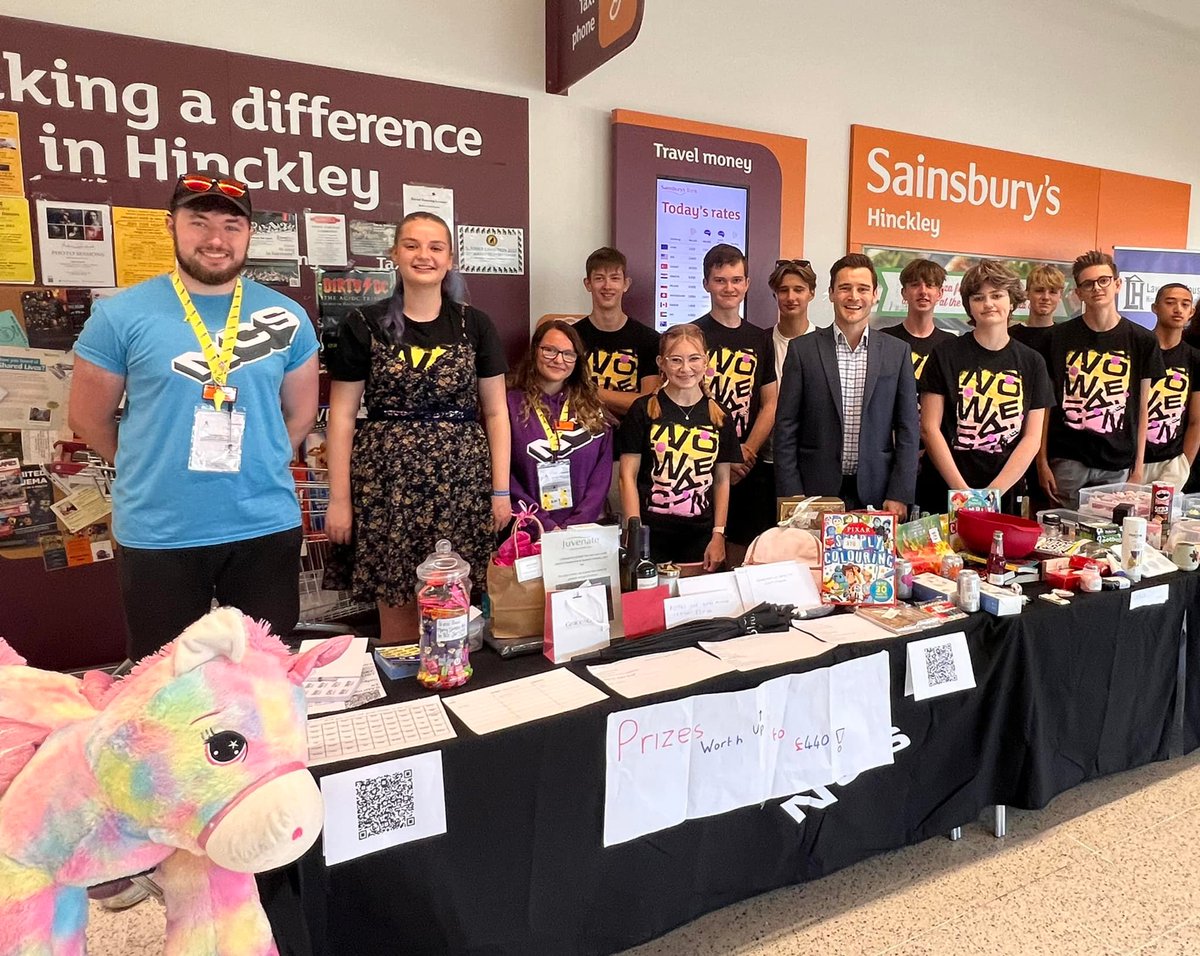 Today I went down to the Sainsbury’s in Hinckley to meet the local @NCS group, who have been working really hard selling raffle tickets and homemade cakes to fundraise over £1,000 so far! 
Do pop by and see them if you can.