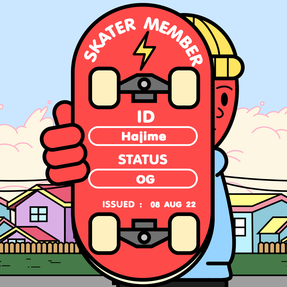 Pleased to receive this cute member card from <a href="/skaterhomies/">SKATER HOMIES | 🛹️MINT END 31 DECEMBER</a> 🛹⚡️ thank you! 🙏 Get on board homies worldwide🌐
