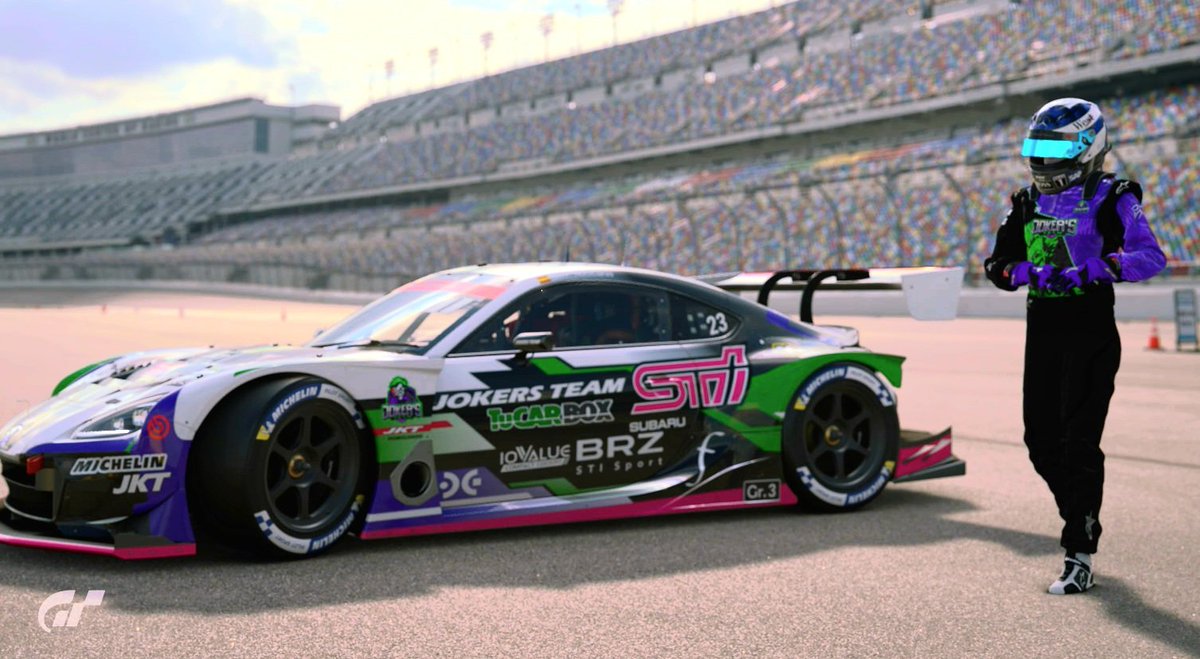 Jokers_eTeam's tweet photo. #Raceday #Gt7
🏆: #FriendlyCup de
@AGarnata
🇺🇸: Nos desplazamos al mítico circuito de @DAYTONA para correr las 500 milas
🚘: Subaru BRZ GR3
👤: #JKT_Nascarin sale en pole😈
🖌: @JKTVictoRacer23
⏰ 20:00
📺: https://t.co/qGarIxfgjz
#somosjokers💚💜
#eSports #simracing https://t.co/tkO3Q1EH0G
