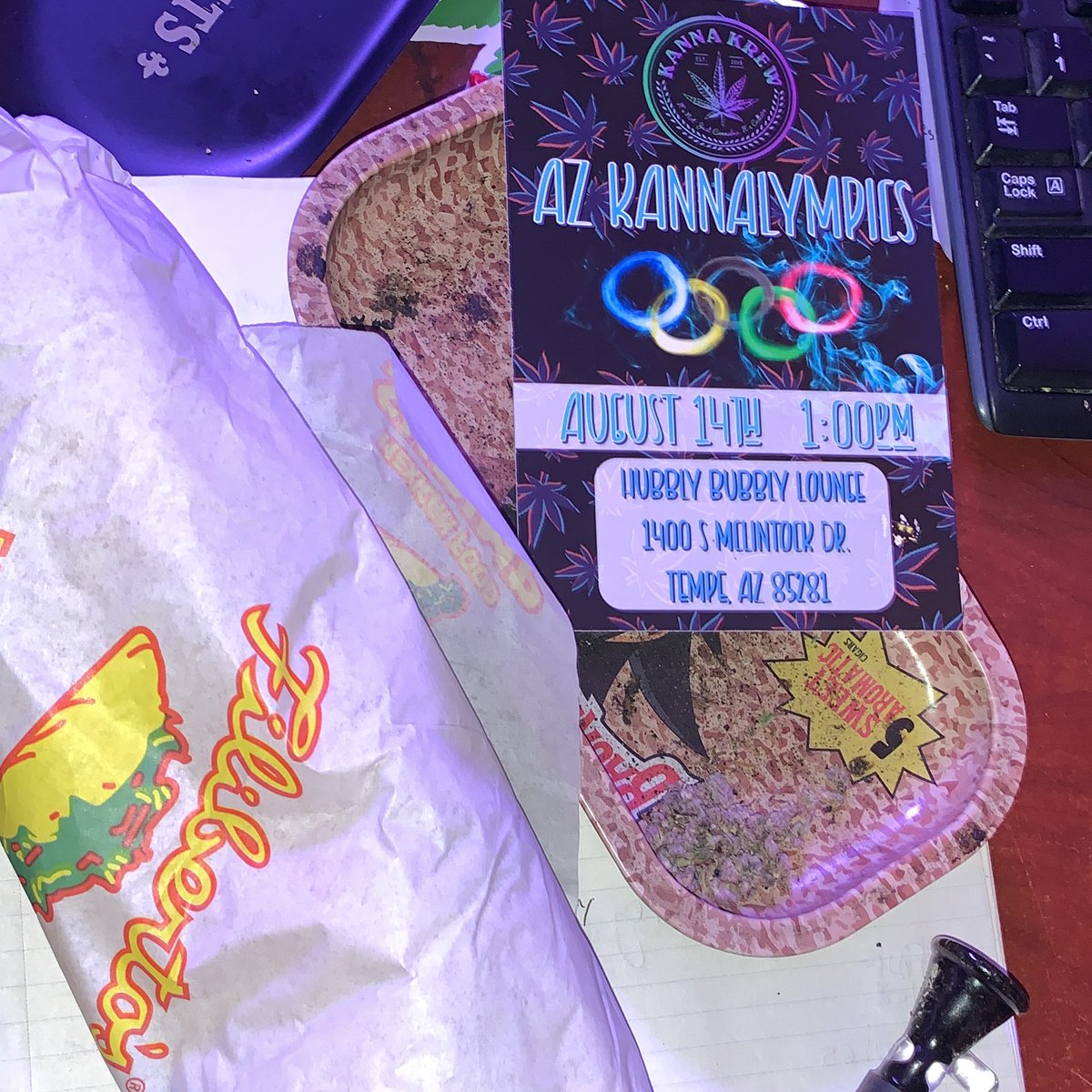 arealicehole's tweet photo. Ready for this Twitter space with @KannaKrew and @NFTStudio7  #burrito #kannalympics #dank https://t.co/v5B8kf3lxs