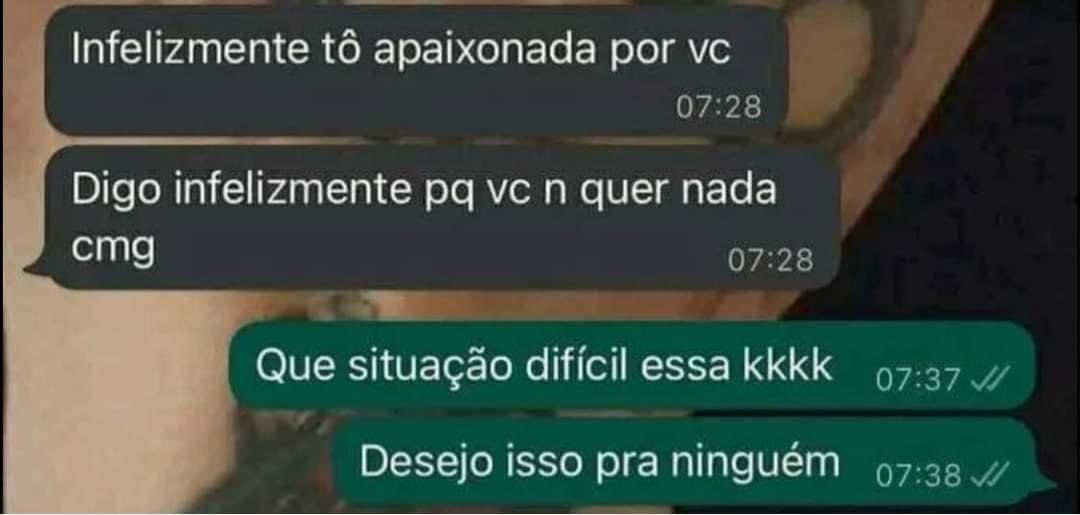 Que situação difícil em