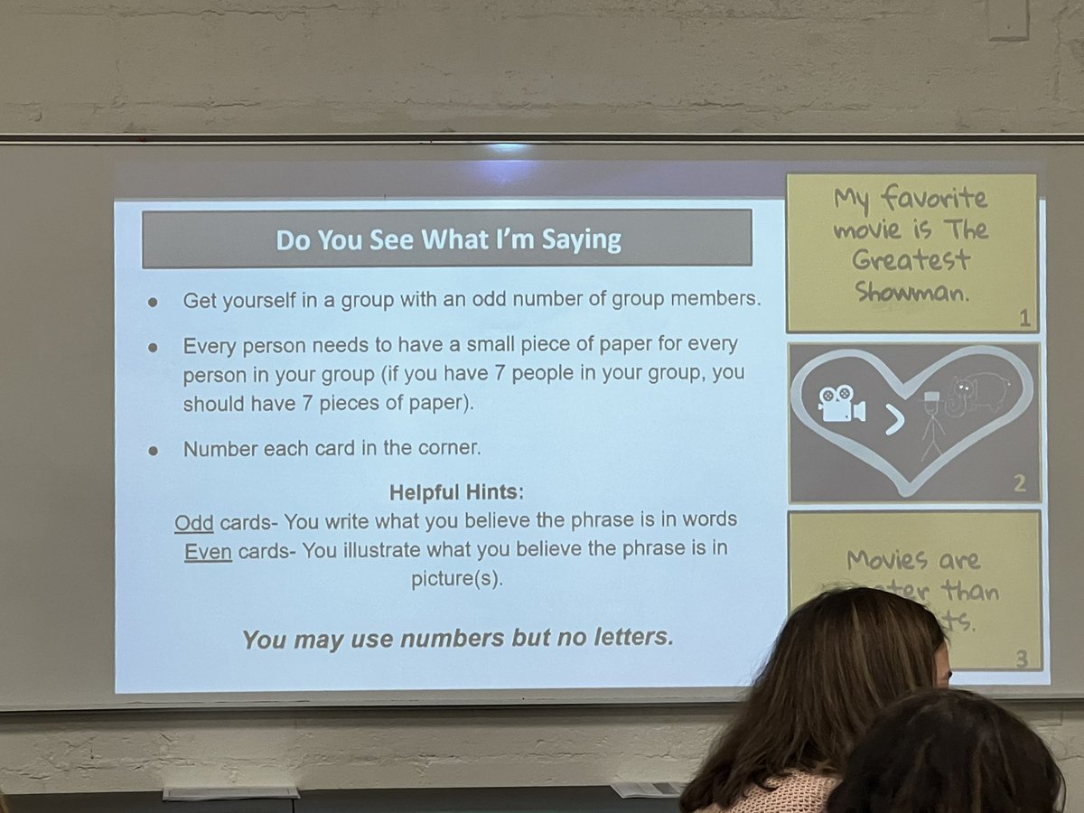 LMCoxton's tweet photo. Happening Now: Do you see What I’m Saying? Love this interactive team building activity! #RelationshipsMatter #SSES @jenitavstafford @KatieBreedlove @MaddenSupports @creseda_hawk @drlmbuck1 @LaTonya_Brown13 https://t.co/ZImCZTRxHi