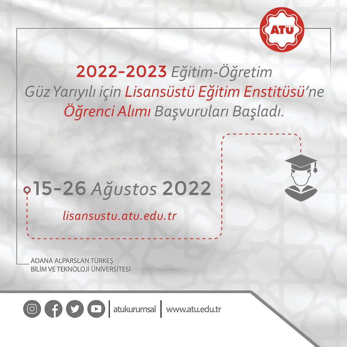 Adana Alparslan Türkeş Bilim ve Teknoloji Üniv. (@atukurumsal) on Twitter photo 