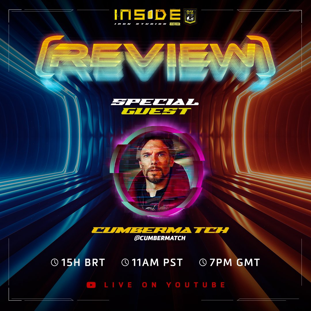 This Friday, 08/12, we’ll have our Inside Iron Studios Review, a livestream with @thecumbermatch where we’ll talk about the latest Inside Iron Studios Day and show you everything that was presented during the SDCC edition!

#IronStudiosReview