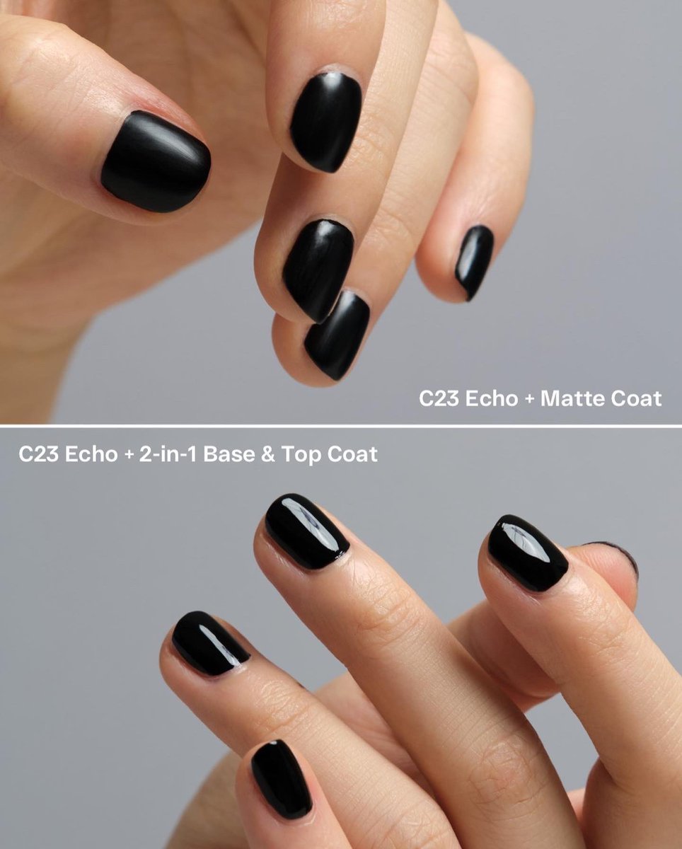 tropecosmetics's tweet photo. MATTE ENTITY — Alter the touch and feel of any colour to an all-different character with a sleek, matte finish.

Nails in pitch black C23 Echo + Waterbased Matte Coat.

Now available at Shopee, Tokopedia &amp; https://t.co/yETZtRk9OG. https://t.co/xCz1tSyunB