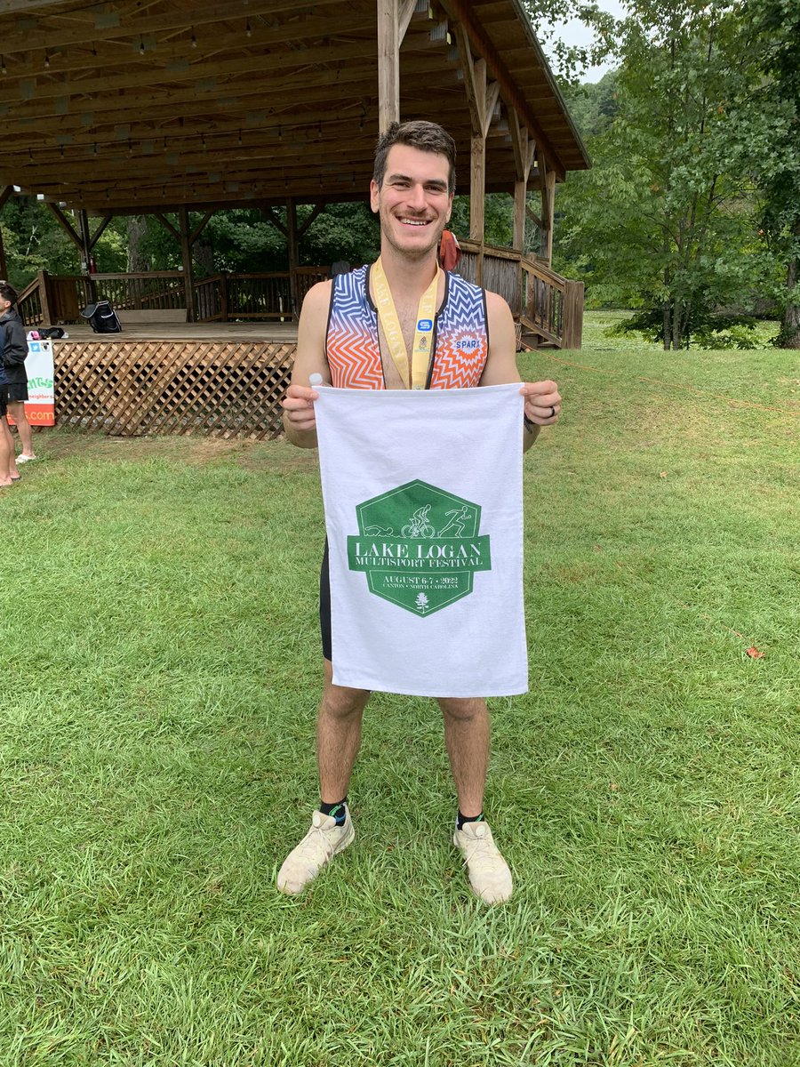 nameisgrant's tweet photo. First Ironman 70.3 in the books. 14 months of training and finally getting some rest. Not sure what to do with myself! Proud of myself, though. 1st place in the novice division. Big thanks to @k_m8101 for the constant support. I’ll keep talks of the next one down for a few weeks https://t.co/eE5EBkhZDI