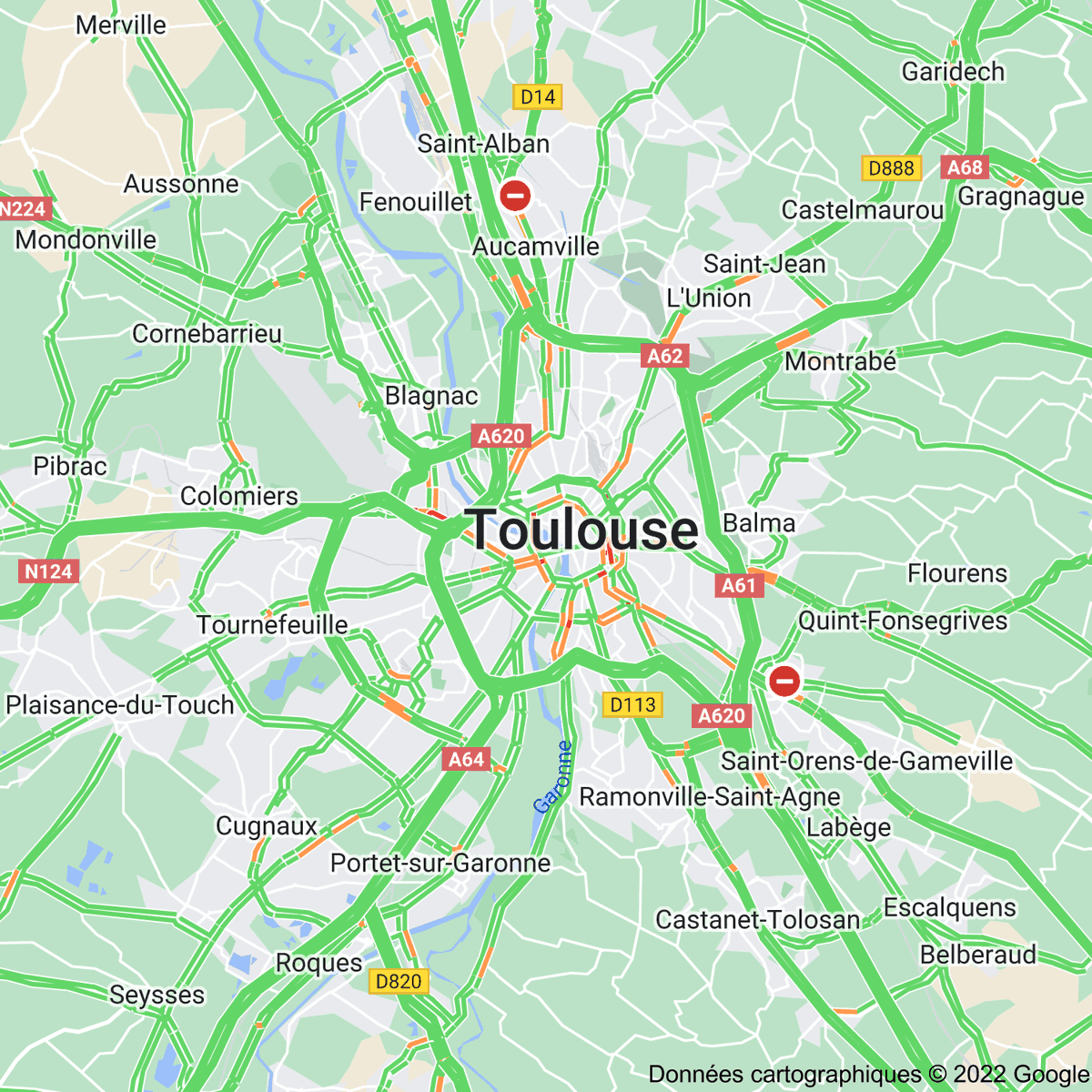 [FLASH 14:30] Trafic à Toulouse toulousetrafic.com #Toulouse #ToulousePeriph #InfoTrafic