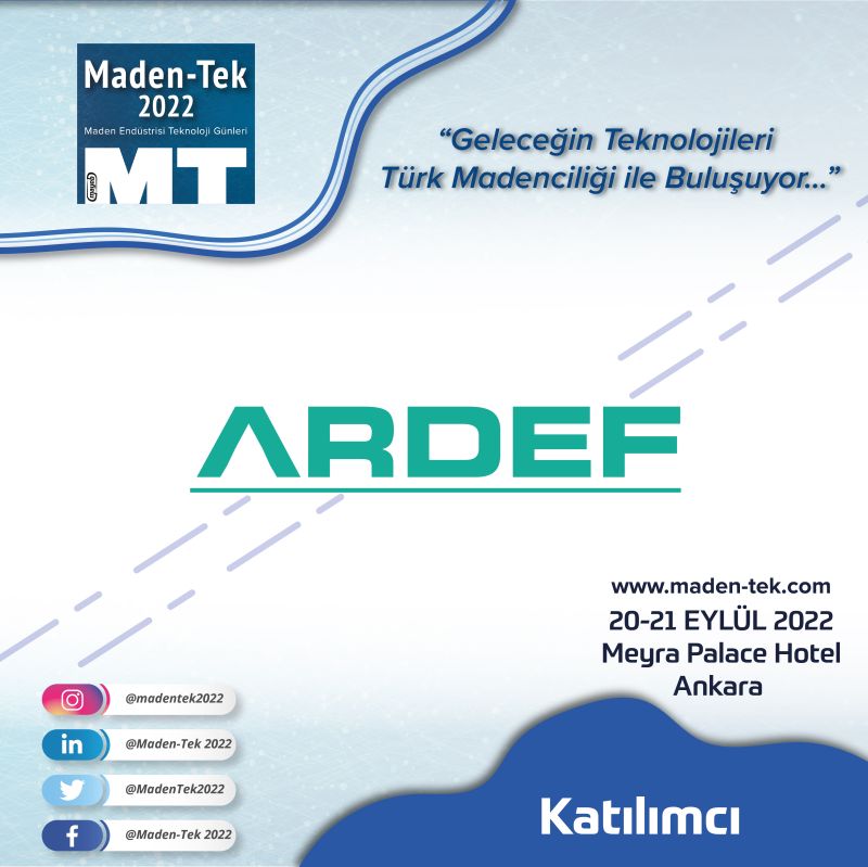 MadencilikTR's tweet photo. ARDEF Maden-Tek 2022 - Maden Endüstrisi Teknoloji Günleri etkinliğimiz için katılımcılarımızdan oldu. Teşekkür ederiz.
Online kayıt için: https://t.co/mjbFILefJX
#maden #madencilik #madentek2022 #teknoloji #madentek #ardef #etkinlik #fuar https://t.co/6zTun5wnw9