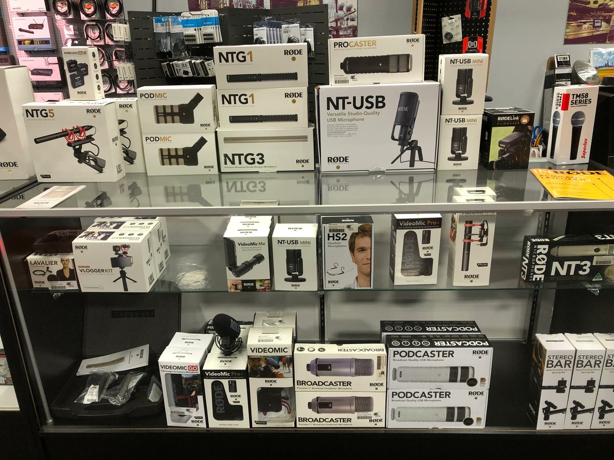 Rode Microphones in stock at the SE Systems Showroom.
#sesystems #videotech #lightproduction #soundtech #musictech