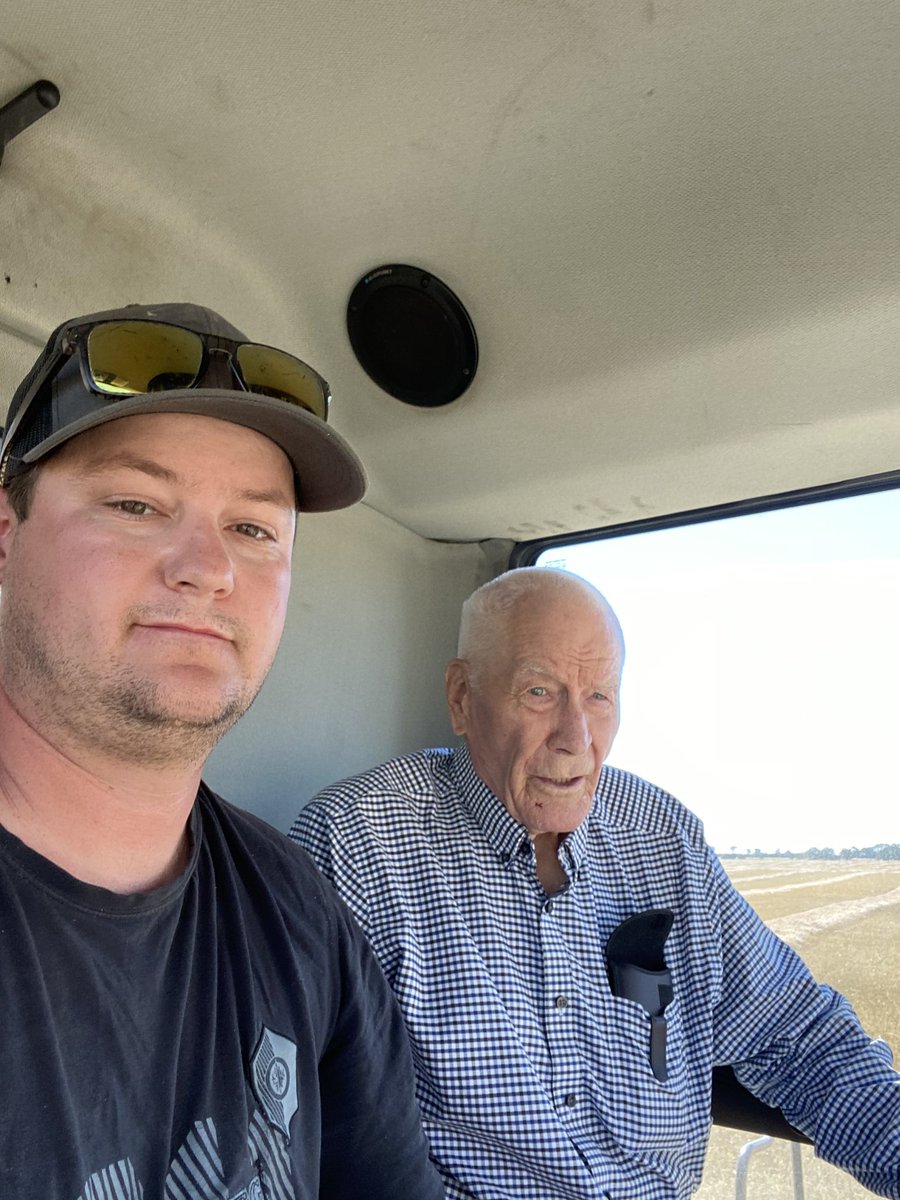 97 years young and Grandpa Roy still lives and breathes farming. He couldn’t miss the first day of #harvest22. He was 22 when he grew his first crop. 75 years in a row on the combine!