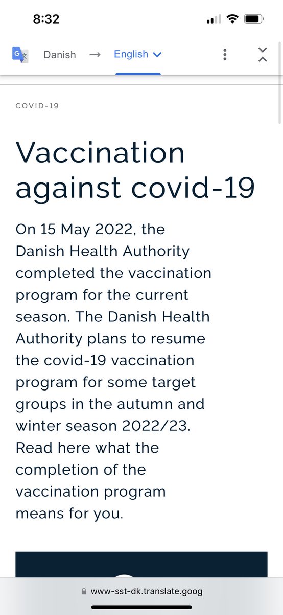 AlexBerenson's tweet photo. Denmark ENDS ALL Covid vaccinations for anyone under 18: “children and young people only very rarely become seriously ill from Covid-19 with the Omicron variant.” https://t.co/lgH5MfCGLC