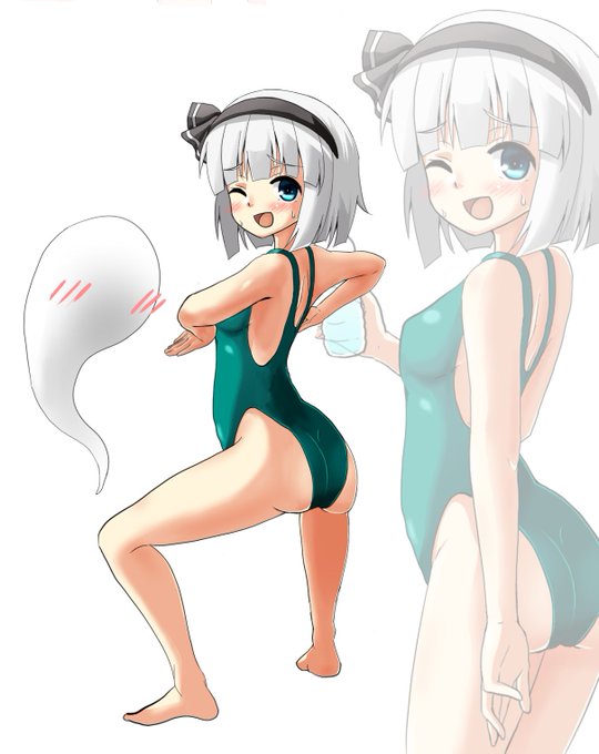 #ハイレグの日
やっぱり妖夢にハイグレポーズを取って貰いたくなったんで追加でーす_(:3」z)_ 