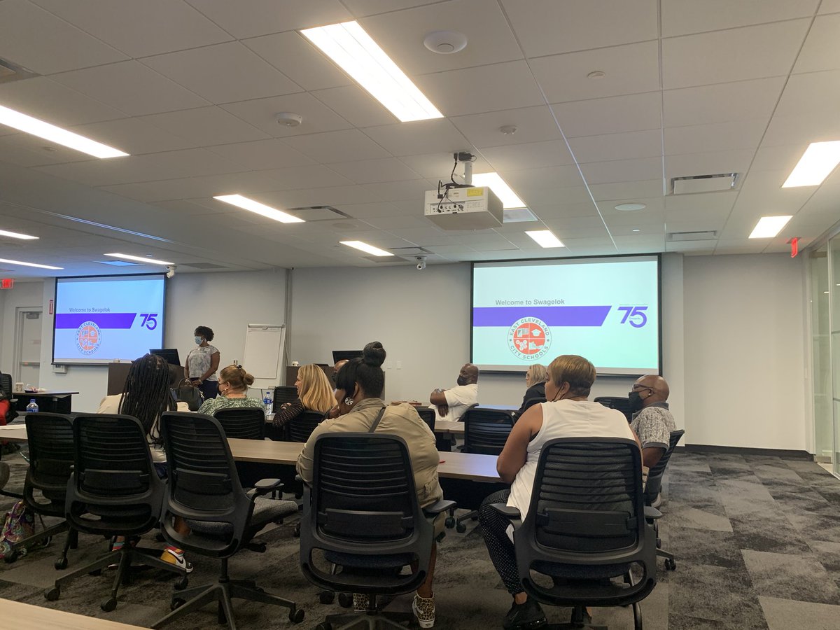 EastCleSchools's tweet image. We want to thank @Swagelok for hosting the first day of our administrative retreat—and this @SchlechtyCenter “Learn From..” activity.  Excited to get our year started with these great educators and leaders!!  #iamec