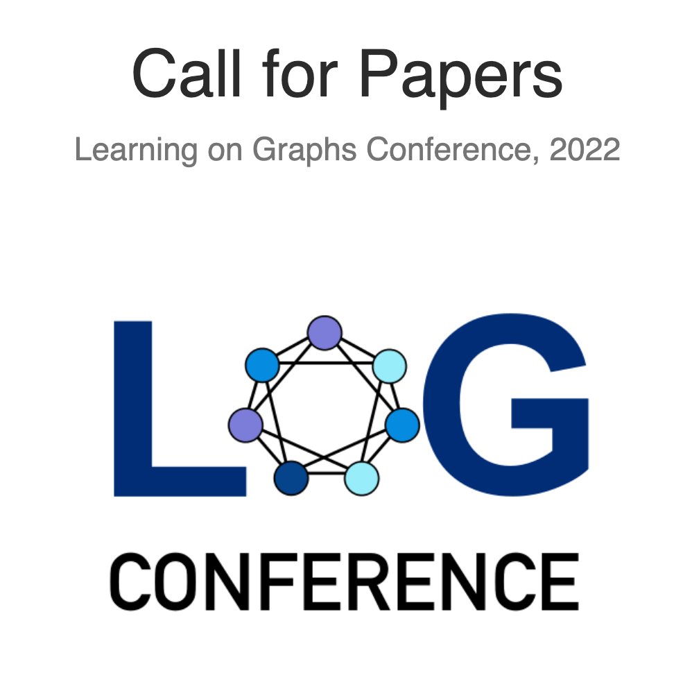 Learning on Graphs Conference 2024 (@logconference) on Twitter photo You can now submit your papers (both full 9-page PMLR proceedings submissions and 4-page extended abstracts) on <a href="/openreviewnet/">Open Review</a>!
Read all about the LaTeX template etc. in our call for papers: logconference.org/cfp/
The abstract deadline is Sep 9th - that is in 31 days!
1/2 You can now submit your papers (both full 9-page PMLR proceedings submissions and 4-page extended abstracts) on <a href="/openreviewnet/">Open Review</a>!
Read all about the LaTeX template etc. in our call for papers: logconference.org/cfp/
The abstract deadline is Sep 9th - that is in 31 days!
1/2