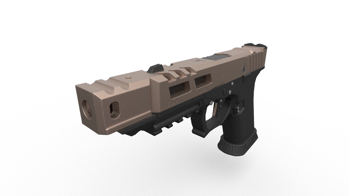 Macro3D_prod's tweet photo. Contactless thermometer. 
Model: Glock.

#Digital3D
#GameArt
#Weapons
#HardSurface
#MechanicalDesign
#Blender
#Substance3dpainter https://t.co/3kVxAFgmjj