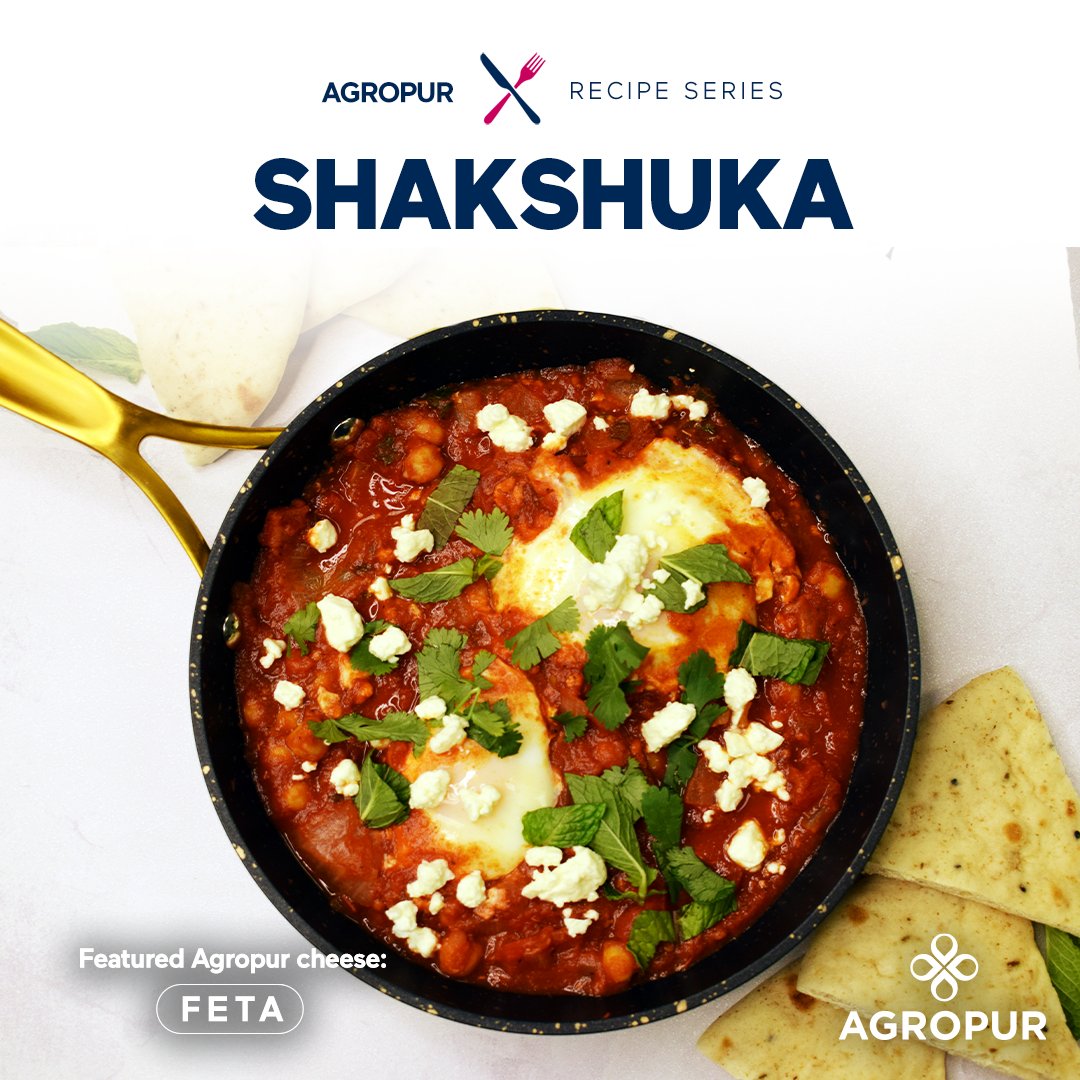 Agropur_US's tweet photo. Few recipes can deliver this much flavor in such a short preparation time. Shakshuka, a North African dish, combines poached eggs and chickpeas in a rich, aromatic sauce. Topped with tangy feta cheese, it’s certain to wake your taste buds.

https://t.co/spcOdMFcbU https://t.co/FFcUOt3PKW