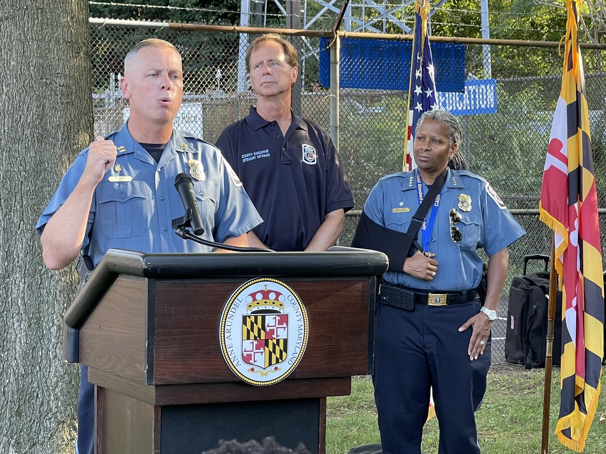 AACOPD's tweet photo. Thank you to everyone who came out to our basketball court re-opening at Anne Arundel County Police Northern District! One of three public courts with lights in north county! (We also want to extend a huge thank you to the County Government for making this refurbishment possible) https://t.co/jeMFHE6FGb