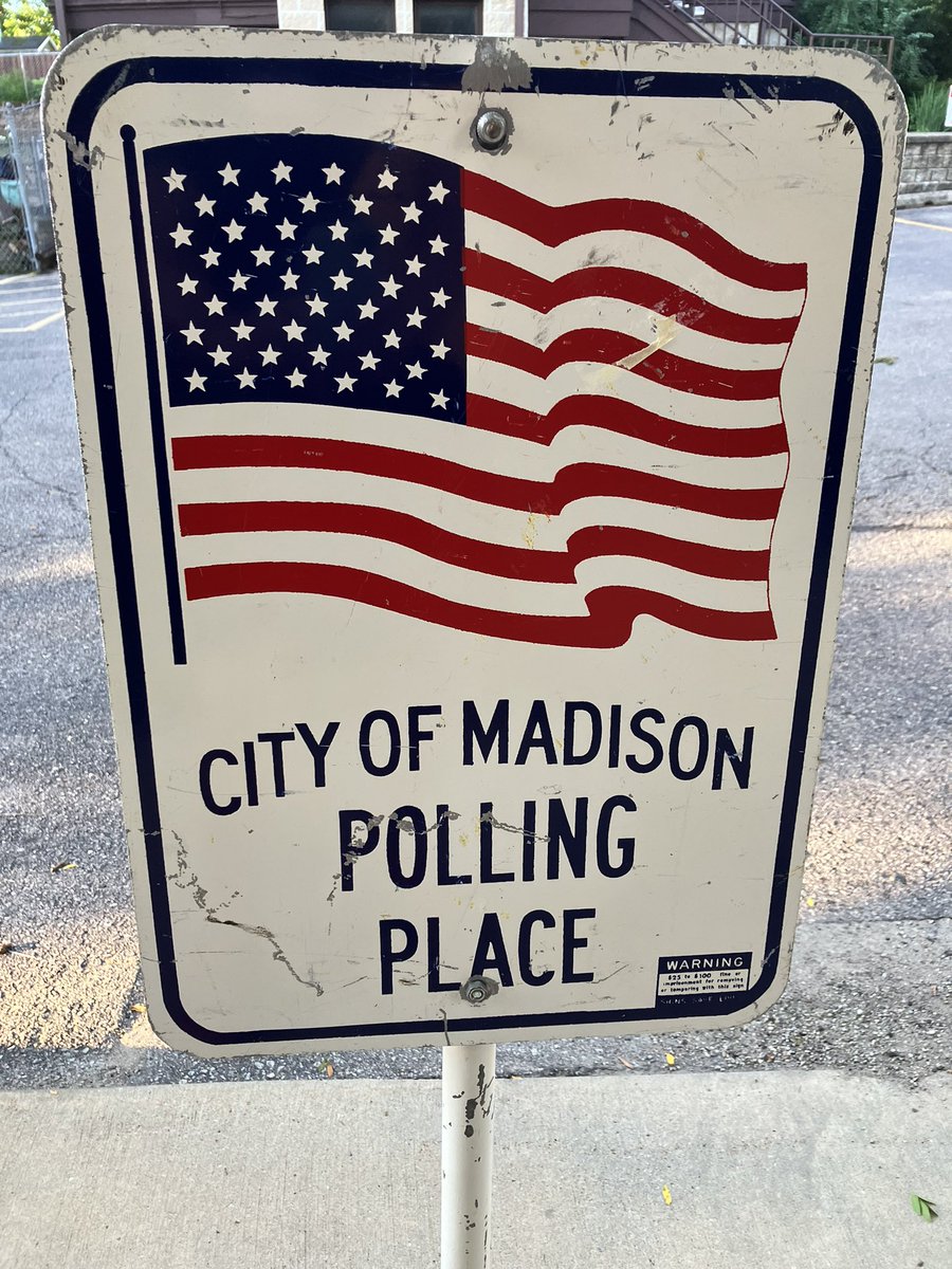 It’s Election Day in WI! The polls will be open until 8 PM. Grab a neighbor, a mask, and come on down. myvote.wi.gov/en-us/. #pollworker #Democracy