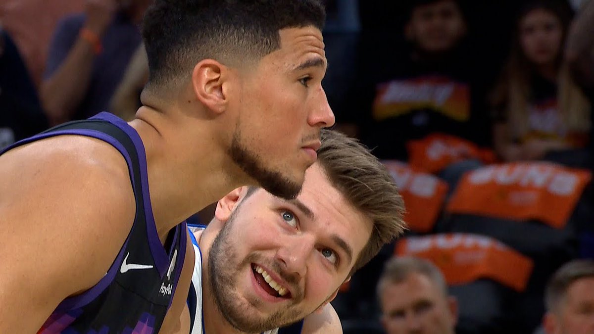 NBAMemes's tweet photo. Crazy how some people seriously believed that Devin Booker was better than Luka Doncic😂 https://t.co/GSJtFfYNQ6