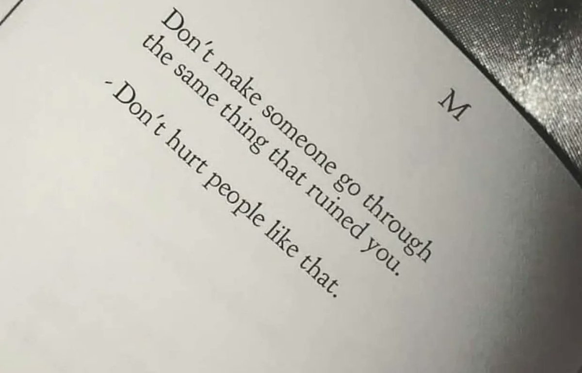 don’t hurt people like that.