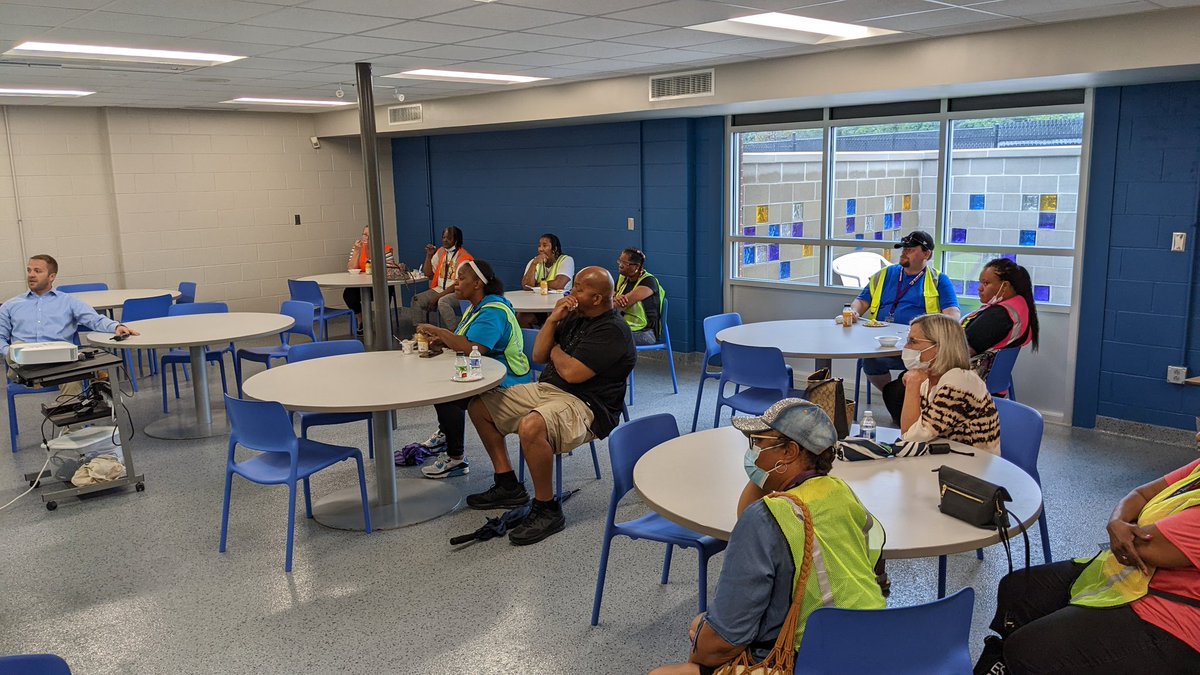 SandersSELF's tweet photo. @mr_worden presenting to our amazing drivers and monitors this morning!  Taking time to get to know our mission, scholars, and how to maintain self control. #WeAreWayne @mallenbus https://t.co/WmAdbCLYLY