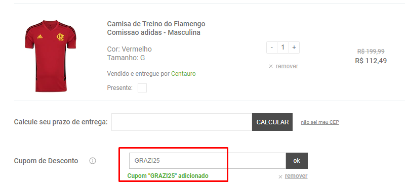Amigos rubro-negros: a camisa de treino do Flamengo está saindo por apenas R$ 112,00 na <a href="/centauroesporte/">centauroesporte</a>! Basta acessar pelo link abaixo e usar o cupom GRAZI25 para aproveitar.

👉 click.centauro.com.br/13Nl/9xdpuk9p