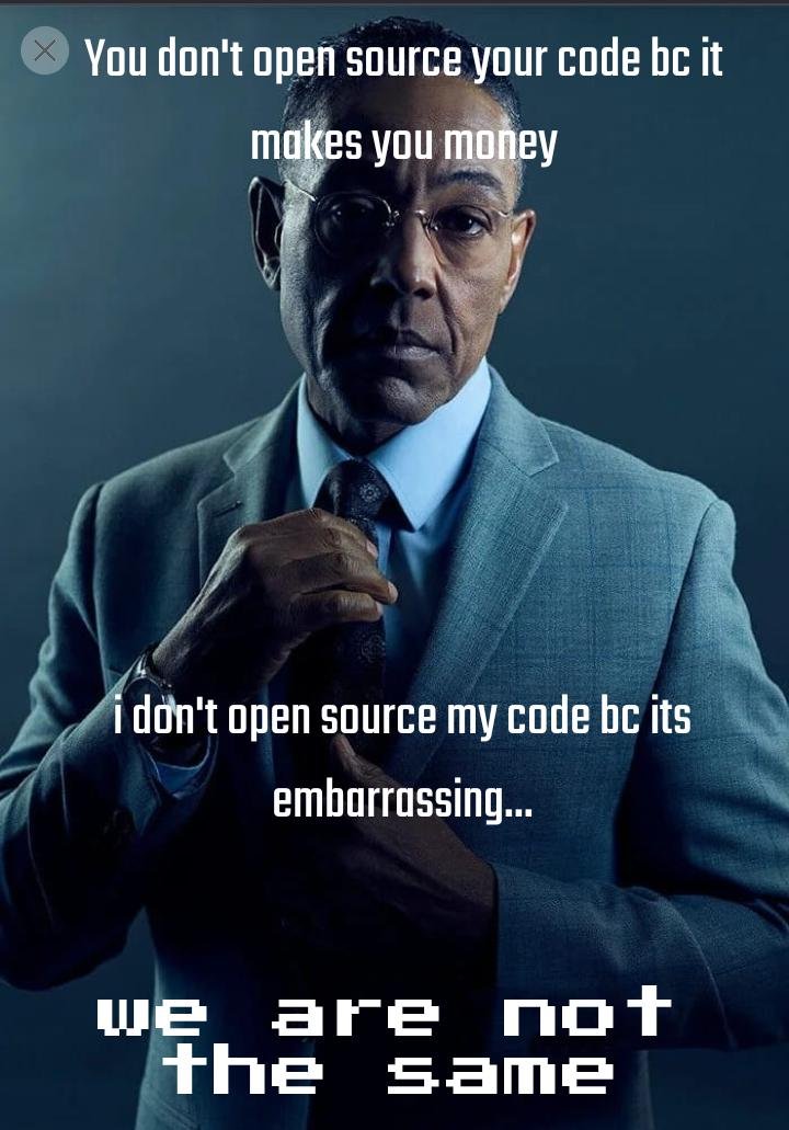 tr3s1no's tweet photo. I actually do open source, but it gives me terrible anxiety. https://t.co/1M0agOe9my