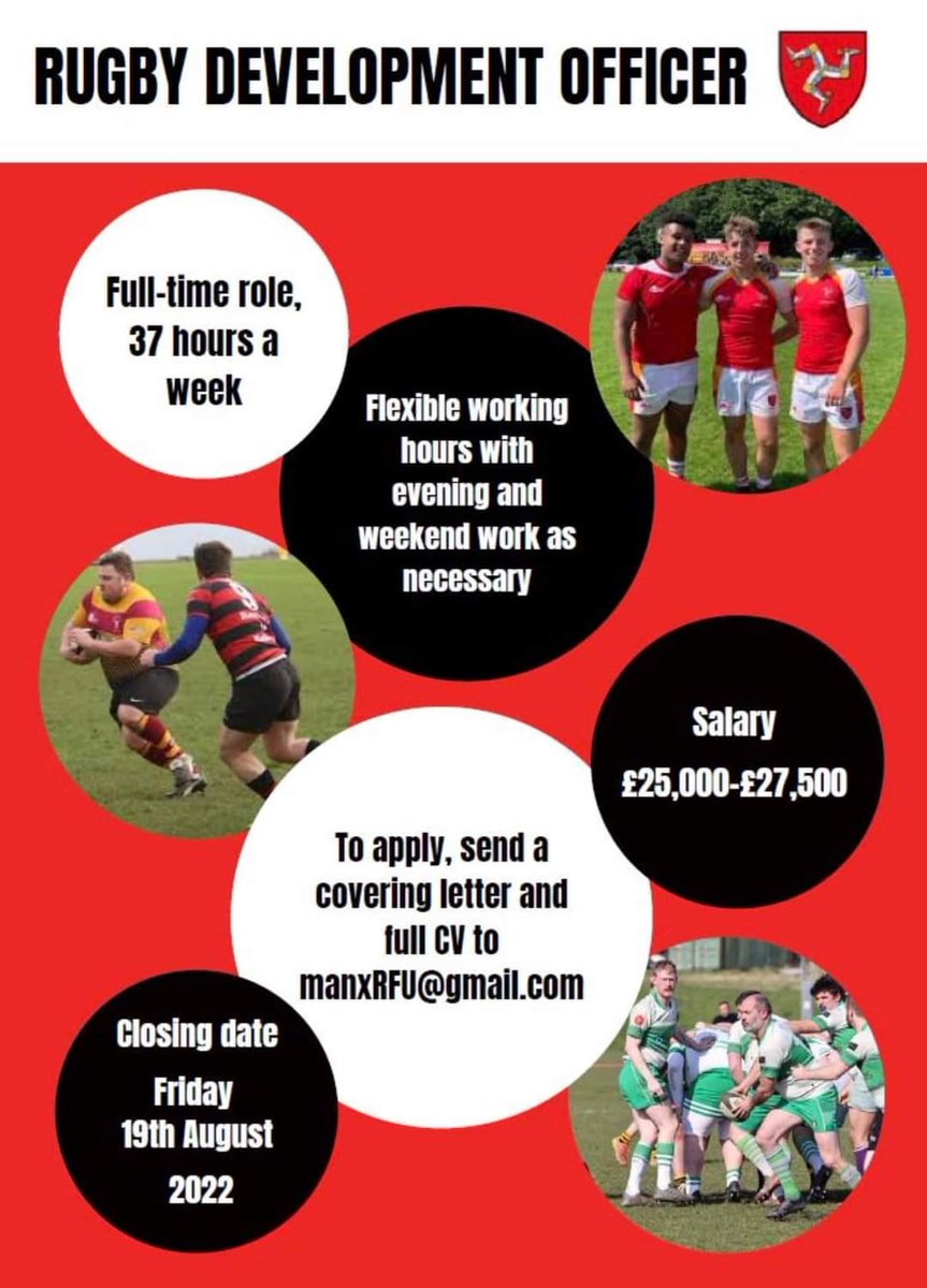 NomadsRUFC's tweet image. Interested in Rugby? 

The Manx RFU are seeking a Rugby Development Officer to make a difference in the sporting community on the Island. See the attachments for further details on the role and how to apply! 🏉🇮🇲

#rugby #rugbydevelopment #developmentofficer #rugbycommunity