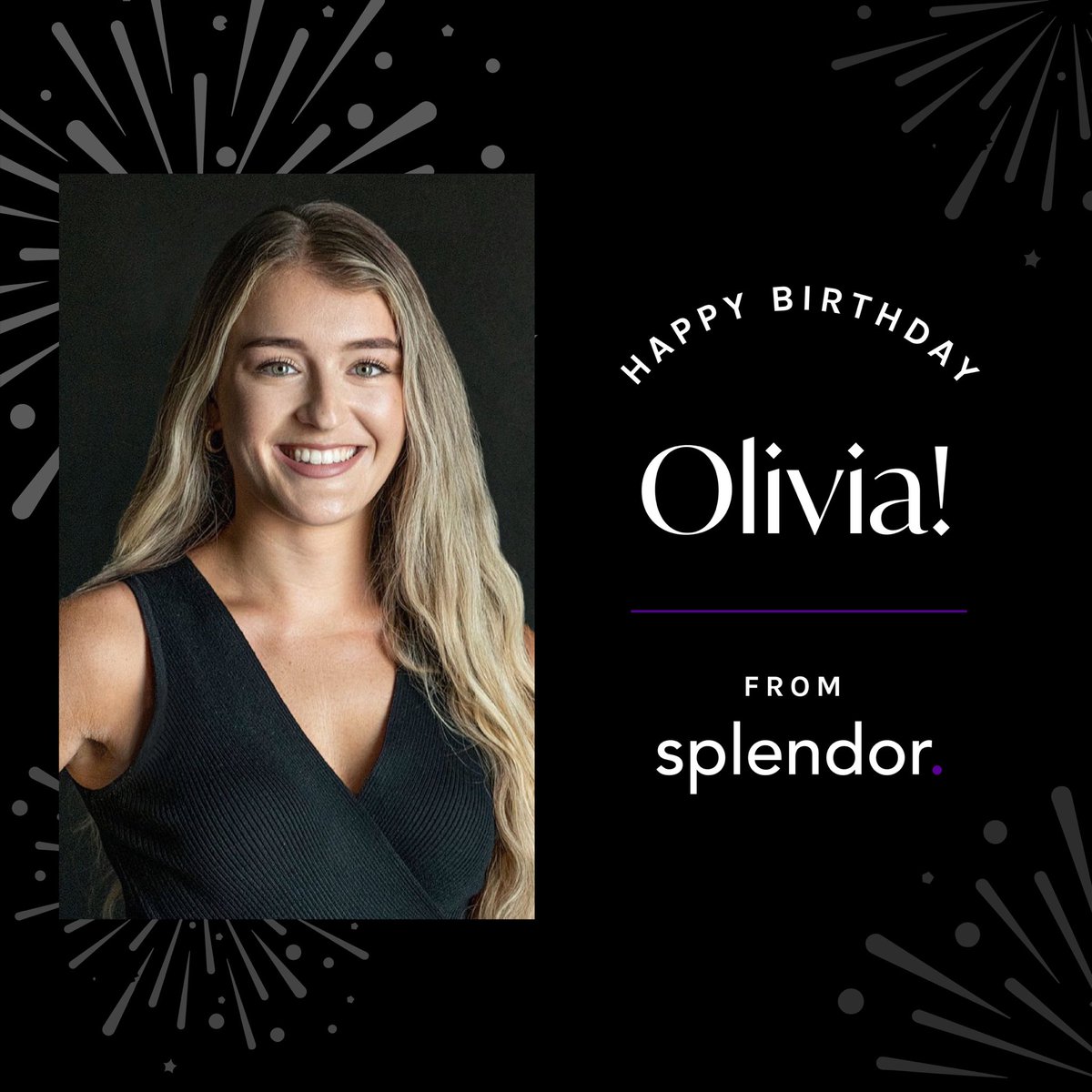 splendoragency_'s tweet photo. Sending birthday wishes to our amazing Project & Marketing Coordinator, Liv! We hope your day is filled with laughter and good times, cheers to you! 🎉
#HappyBirthday #TeamSplendor https://t.co/qnfGVVioyi