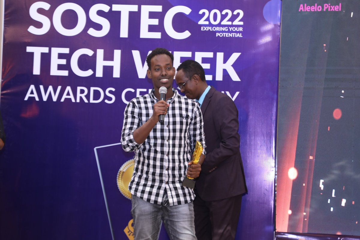 SIMADiLab's tweet photo. Congratulations to Mohamed Ali Dahir, the winner of SOSTEC's Mobile Apps Developer Award during #SOSTECTechWeek. Mr. Mohamed is a participant of our #StartupMogadishu program which nurtures talents in the tech field. #iLabDiaries #iLabImpact https://t.co/5YWwIq6Mhg