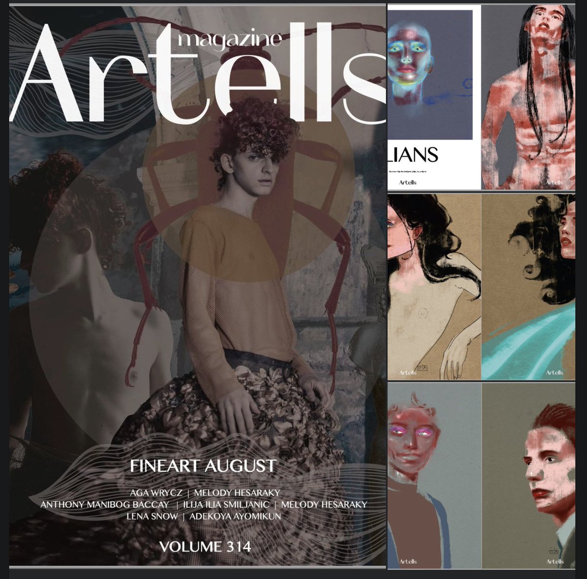 IlijaIliaS's tweet photo. thank you ❤️Artells Magazine https://t.co/QiyAVcrDnB for publishing few of my recent artworks in Fine Art - August Issue 
#fineart #fineartmagazine #drawing #digitalillustration #digitalpainting #androgynous #bookillustration #artillustration #artnouveau #newartwork  #fashion https://t.co/GwWEua1mFg