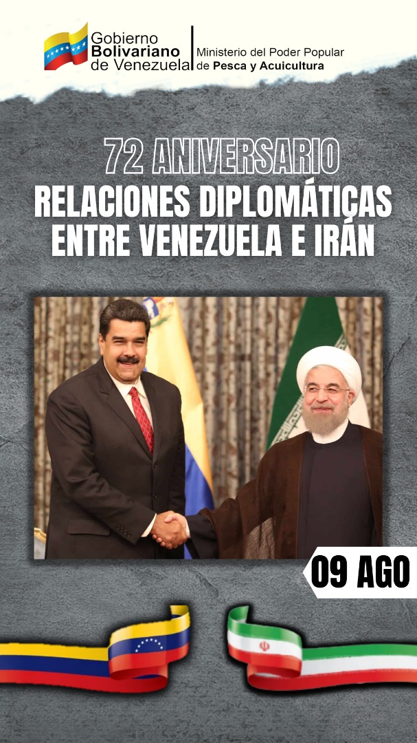 Celebramos el 72 Aniversario de las relaciones diplomáticas con la República Islámica de Irán. Alianza que ha alcanzado un importante nivel de cooperación que continuará afianzando el multilateralismo y con ello el bienestar de ambas naciones.
#AlRescateDeNuestrosBienes