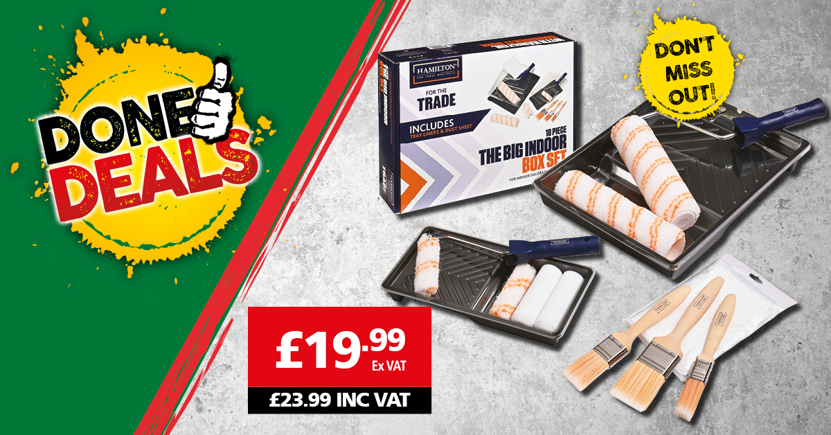 Everything you need for an indoor paint job, now only £19.99 Ex Vat!  

Pick yours up in branch today or order online here: bit.ly/3C0pUNA

Offer ends: 30/09/22