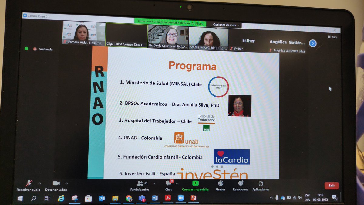 PamelabelenVid1's tweet photo. Iniciando reunión consorcio iberoamericano BPSO #BPSO #RNAO #DorisGrinspun #RaulPintoRNAO Hospital del Trabajador adherido a las buenas prácticas de enfermeria https://t.co/mh3sLjLLHt