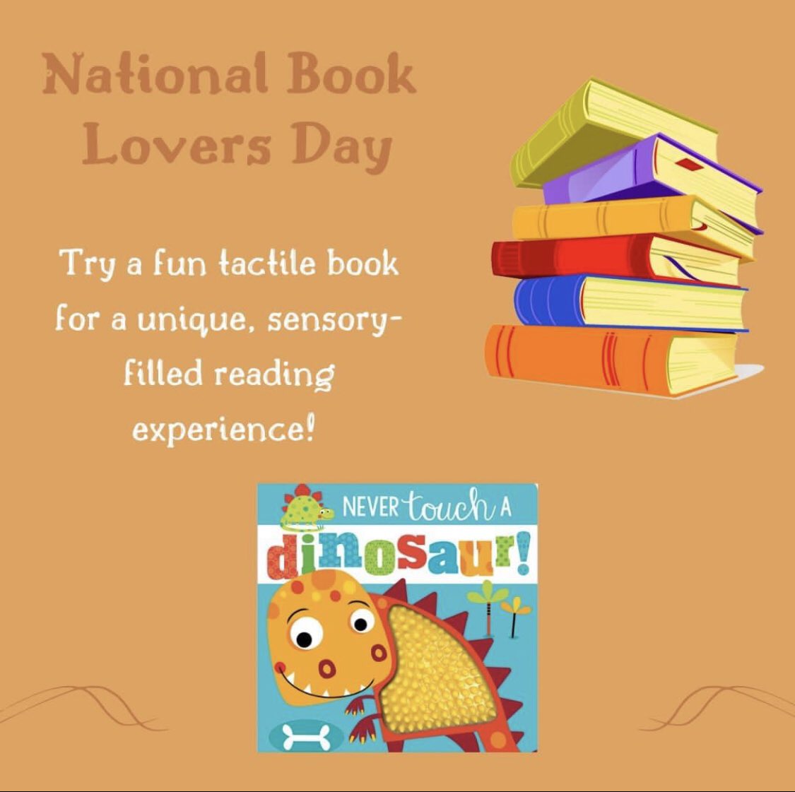 TasteBudsTable's tweet photo. It's #NationalBookLoversDay! Try a fun tactile book for a unique, sensory-filled reading experience! We are reading this amazing book by Rosie Greening. Let us know what tactile book you choose!
#TactileTuesday https://t.co/yVlJW6DEQ6