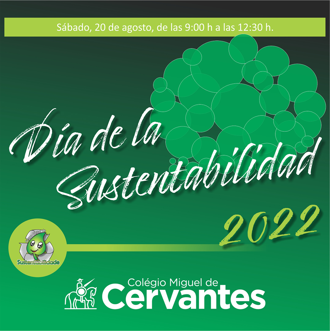El Colégio Miguel de Cervantes invita al Día de la Sustentabilidad.
Sábado, 20 de agosto, de las 9:30 h a las 12:30 h.
La programación está disponible en nuestra pagina web en el enlace: cmc.com.br/dia-sustentabi…
¡Os esperamos!