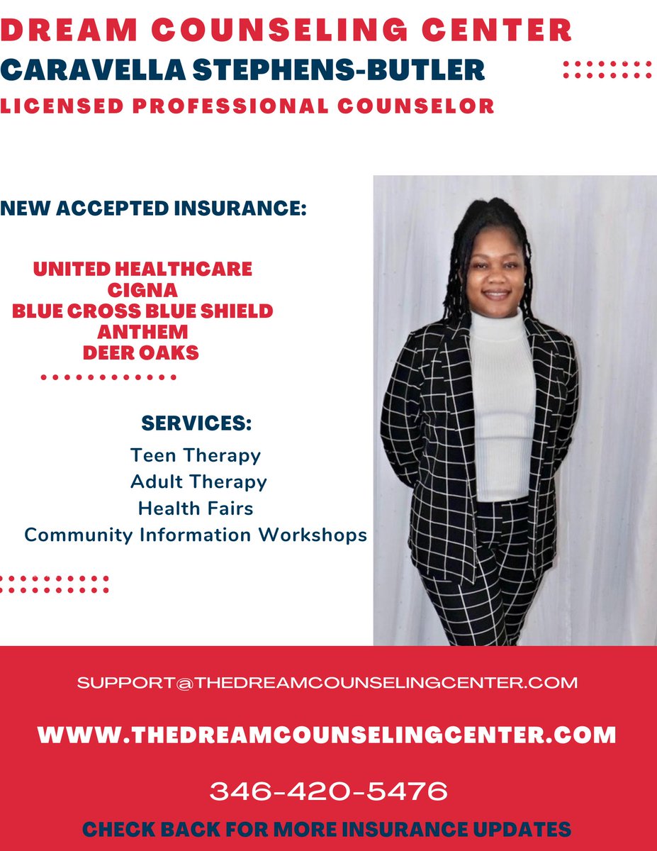 Now accepting more insurance plans! Grateful to be able to help more people😊