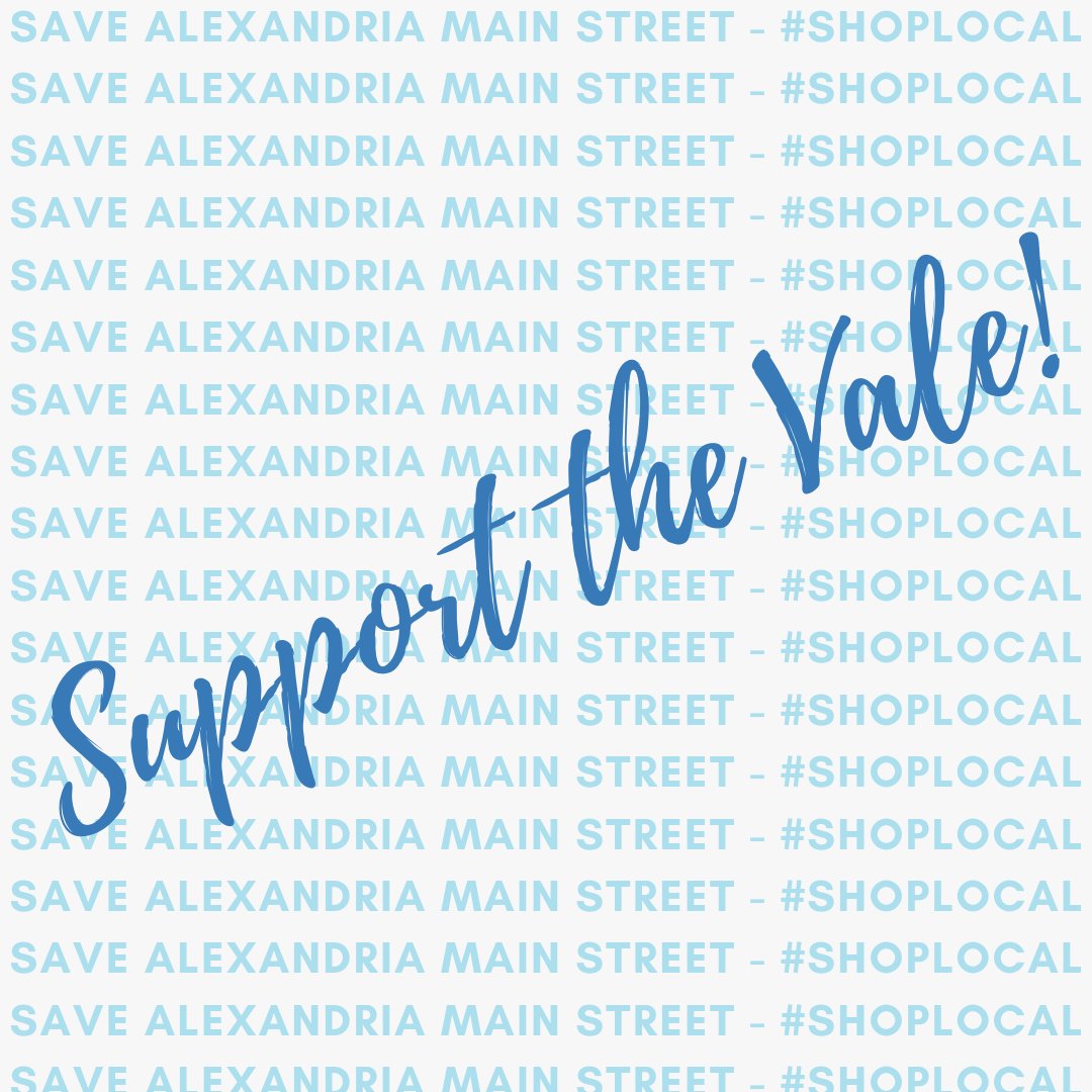 It is so important to support the Vale in their time of need!

Save Alexandria Main Street Shop Local 💙

#ThinkLocal