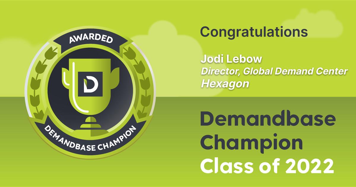 Very honored to be named a <a href="/Demandbase/">Demandbase</a> Champion alongside some other stellar marketers. #ABM #DBChampion