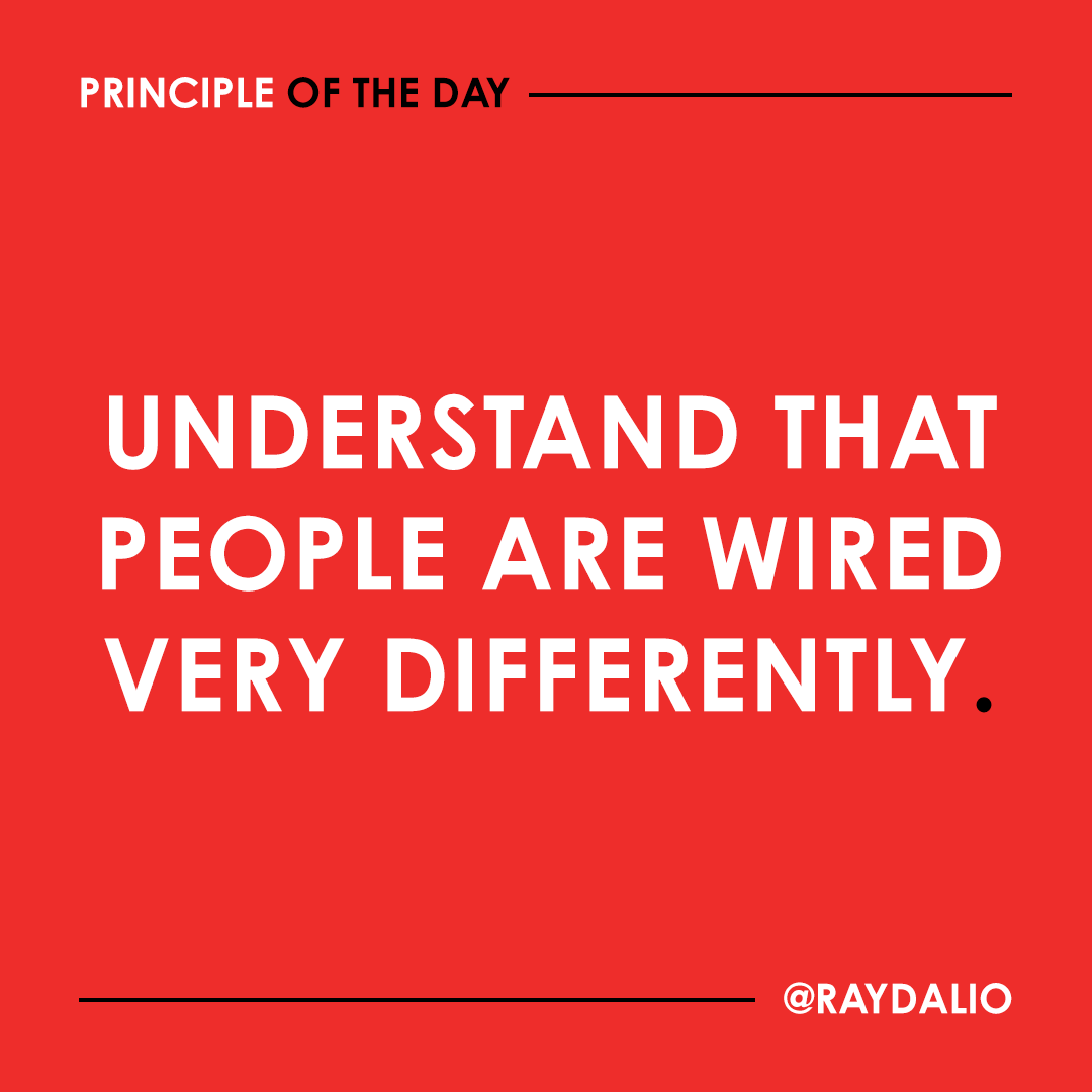 RayDalio's tweet photo. Because of the different ways that our brains are wired, we all experience reality in different ways and any single way is essentially distorted. (1/2) https://t.co/VYLOhX66P4