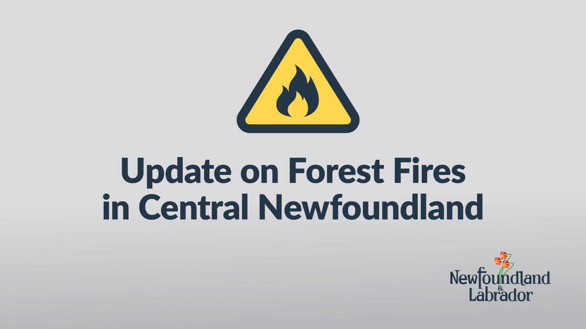 ⚠ We'll be LIVE from the Provincial Emergency Operations Centre (PEOC) at 2:00pm NDT with <a href="/PremierofNL/">Premier of NL</a> and <a href="/JPS_GovNL/">Justice and Public Safety NL</a> Minister, John Hogan, for an update on the forest fires in Central Newfoundland. You can watch at facebook.com/GovNL. 
#GovNL #NLFire #nlwx #nltraffic