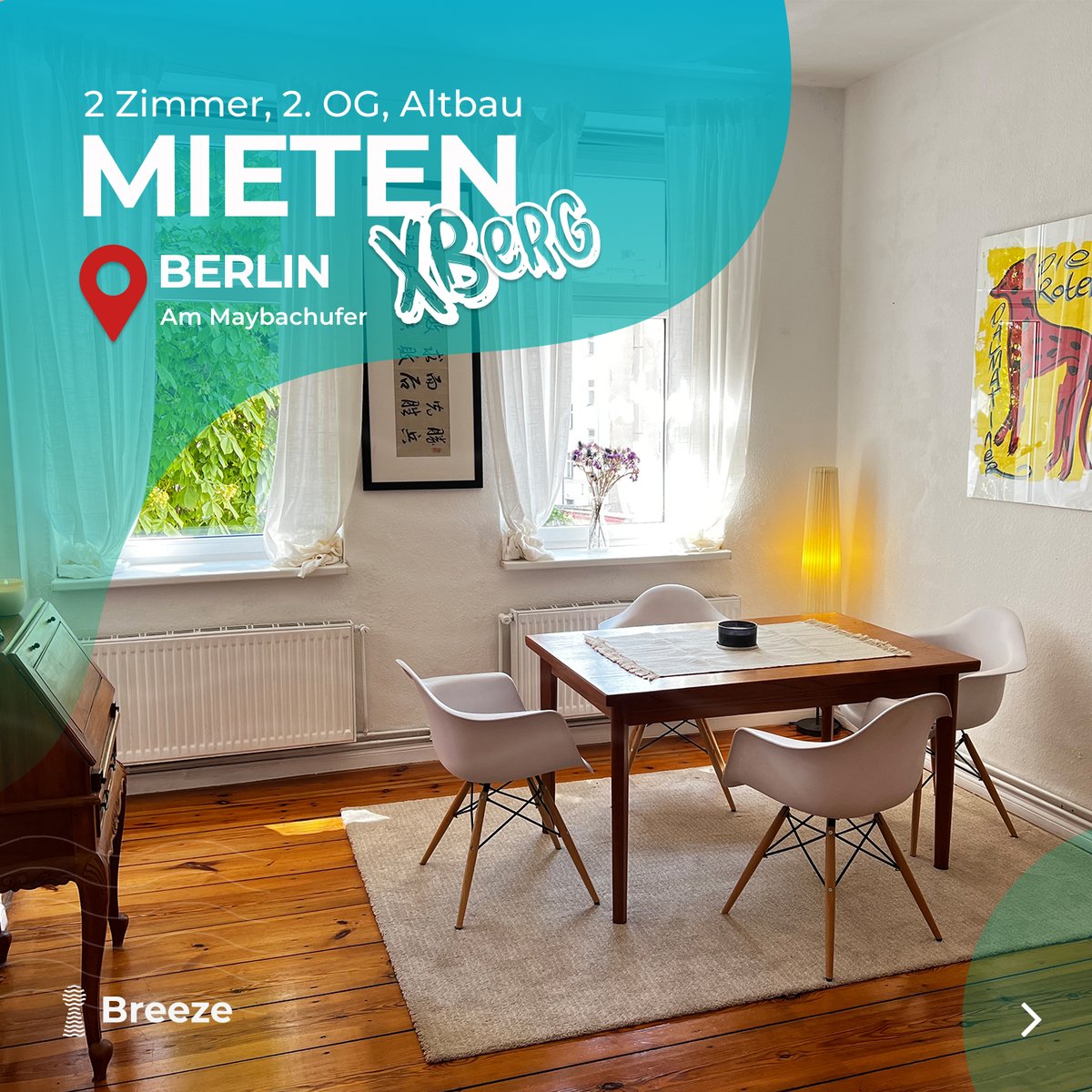 🏠Zu Vermieten: Jetzt in der #Breeze App!
Verpasse nicht diese #Wohnung (und mehr..) in #Berlin, nutze jetzt Breeze und bekomme 🚀10x bessere Chancen deine #Traumwohnung zu finden!
✅EINFACH✅SCHNELL✅SICHER

🌬️Lade die Breeze App KOSTENLOS runter!
linktr.ee/breeze.app