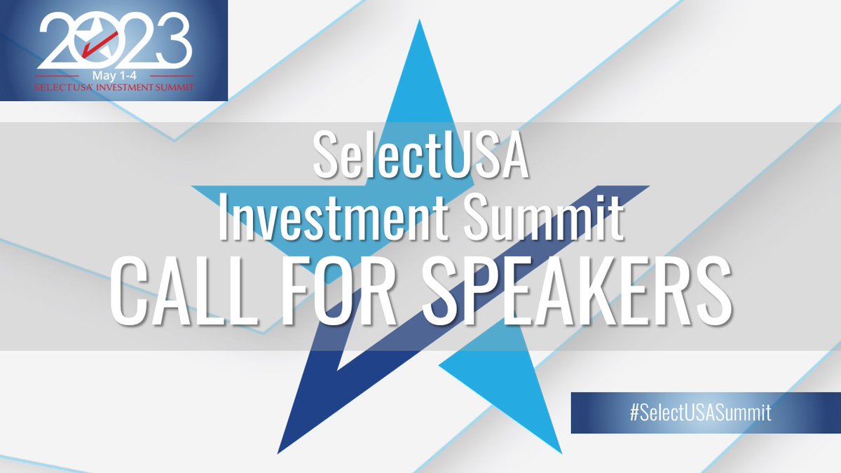 CALL FOR SPEAKERS ⭐️ Our Executive Director, Jasjit Singh covers everything you need to know on speaking at the 2023 #SelectUSASummit in @TradeGov's latest piece on Tradeology. On the fence about applying or unsure what to expect? We've got you covered!🔽 blog.trade.gov/2022/08/09/att…
