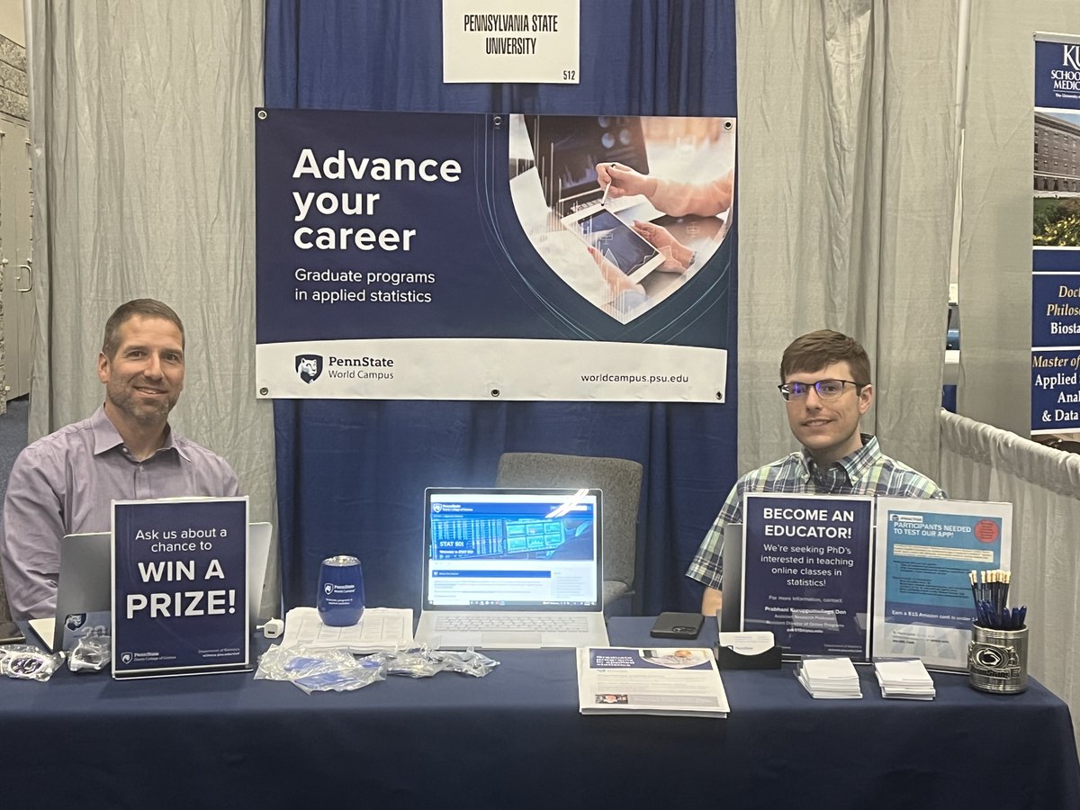 At #JSM2022? Stop by our booth in EXPO Hall D to learn more about our online programs, lecturer opportunities or just come say hi!