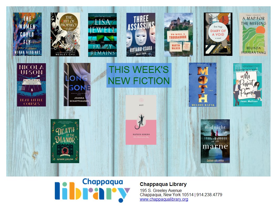 ChappLib's tweet photo. Click on LibraryAware link, then book covers, to place holds and get more info! #Chappaqua @megiddings @lisajewelluk @belinda @nicolaupsonbook @wes_chu #ThreeAssassins @imaginearoad @SarahAdlakha https://t.co/sXlbelsF3O https://t.co/ACraAsd7XQ