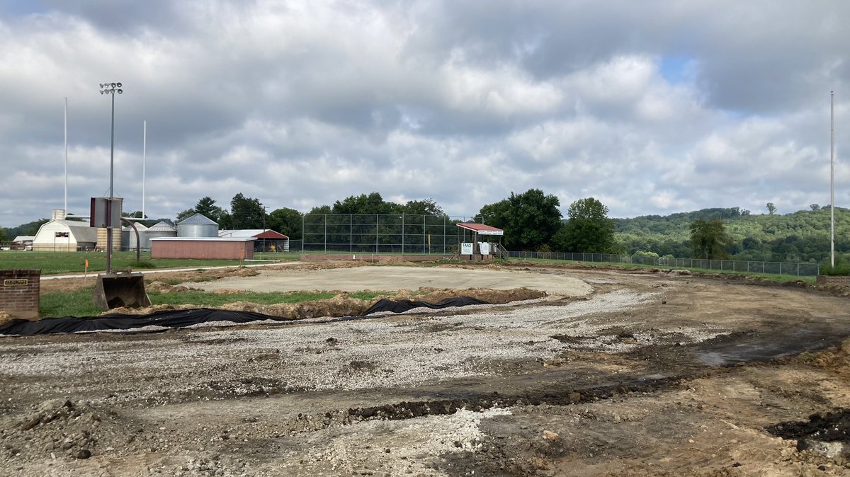 FH_Highschool's tweet photo. The high jump pit and long jump runway are both looking great, but I am so proud of our new ADA parking lot and the pavement connecting it to the bleachers! #fedhockforall https://t.co/ynb9lEIAzK