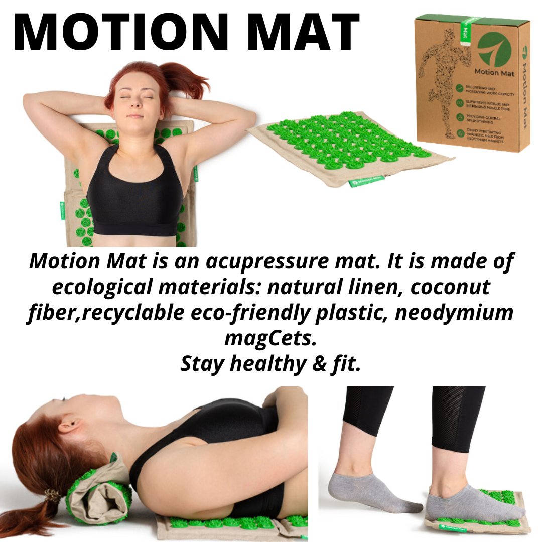 healthylife090's tweet photo. Motion Mat is an acupressure mat. It is made of ecological materials: natural linen, coconut fiber, recyclable eco-friendly plastic, neodymium magCets.
Stay healthy &amp; fit.
Click to buy: https://t.co/IWfG46t0wZ

#Motion #Mat #fitness https://t.co/oglo5D0dNX